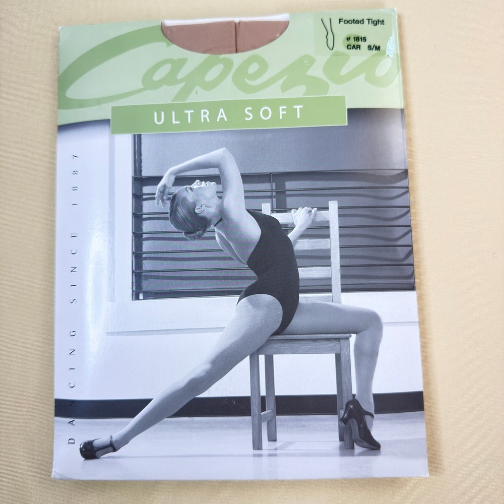 Capezio 1815 Ultra‎ Soft Footed Dance Tights Caramel CAR Small Medium S/M NEW